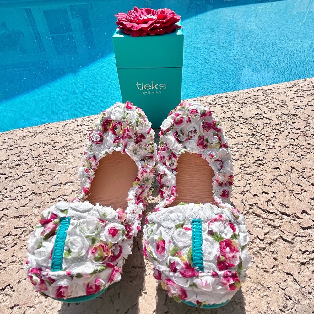 Tieks Rose Garden Ballet Flats size 10